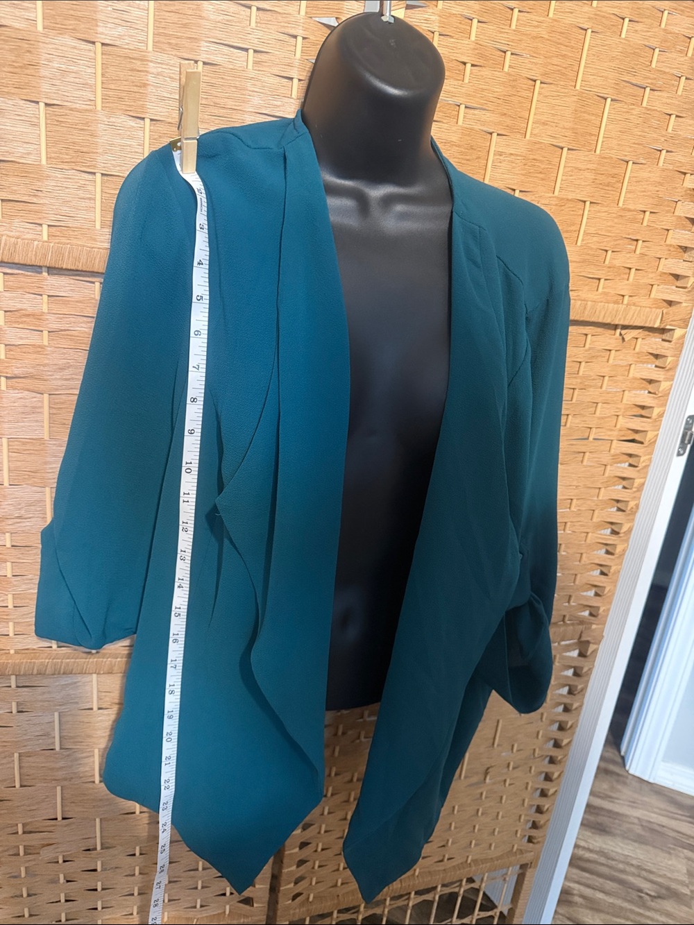 torrid Teal Open-Front Draped Blazer
